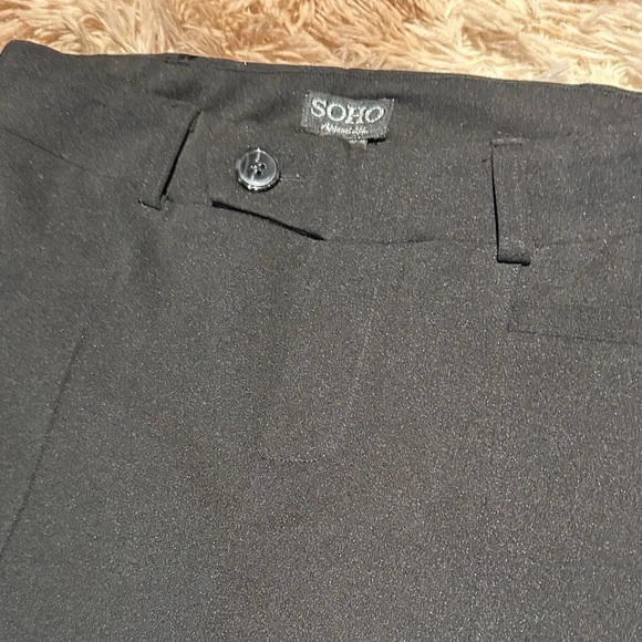 Soho Elegant Black Flared Pants - Picture 4 of 6